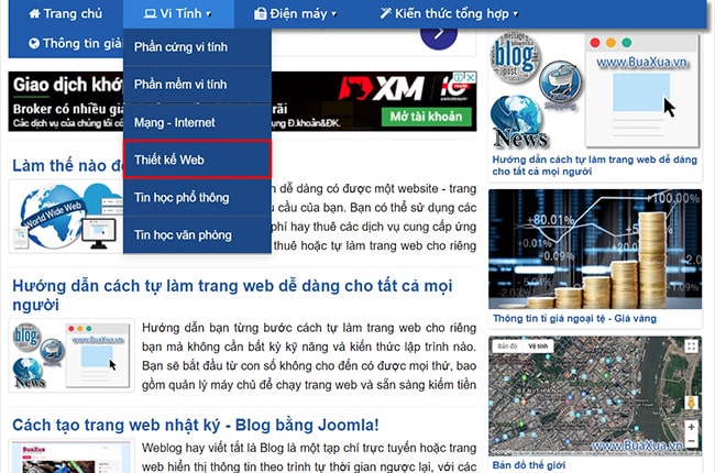 Diễn đàn thiết kế web BuaXua